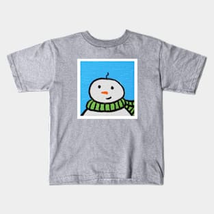 Snowman Portrait #4 Kids T-Shirt